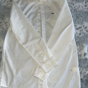 Vineyard Vines White Casual Button-Down Shirt